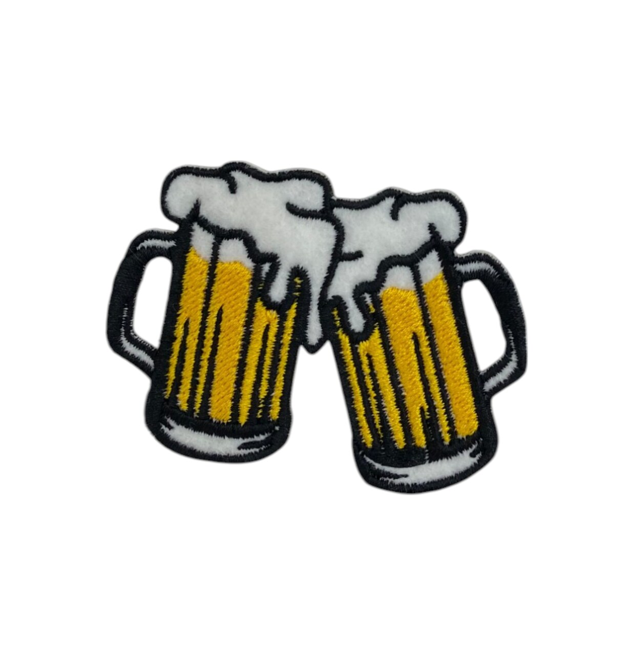 Foaming Beer Mugs, Drinks, Craft Beverage, Embroidered, Iron on Patch